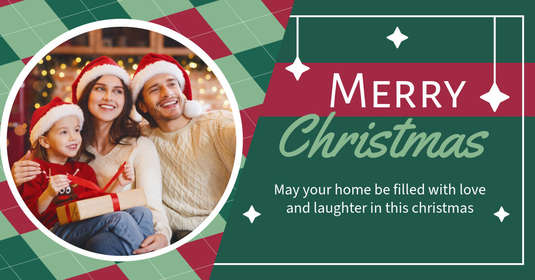 Green And Red Christmas Instagram Post Landscape