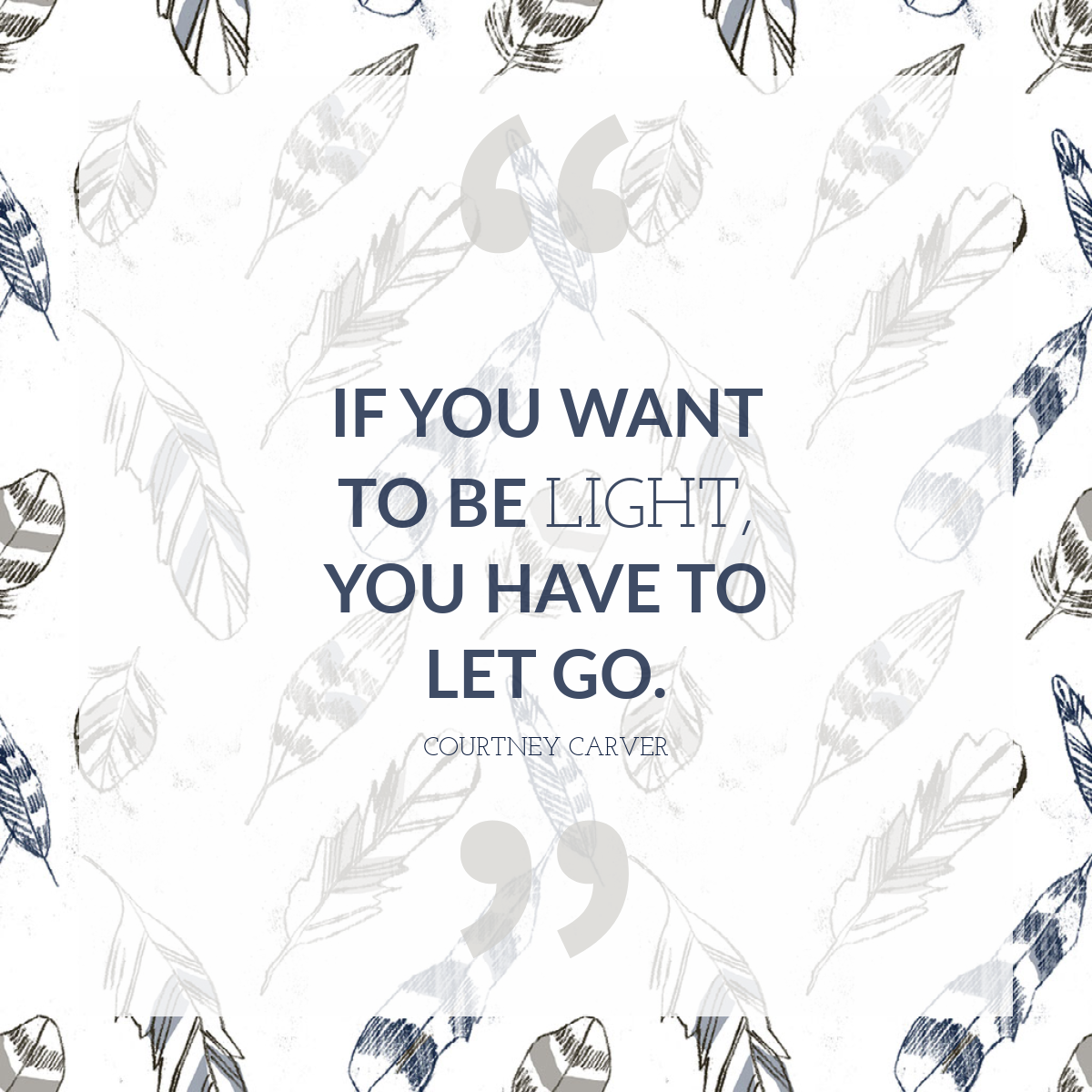 Elegant Foliage Pattern Frame Inspirational Quote Instagram Square