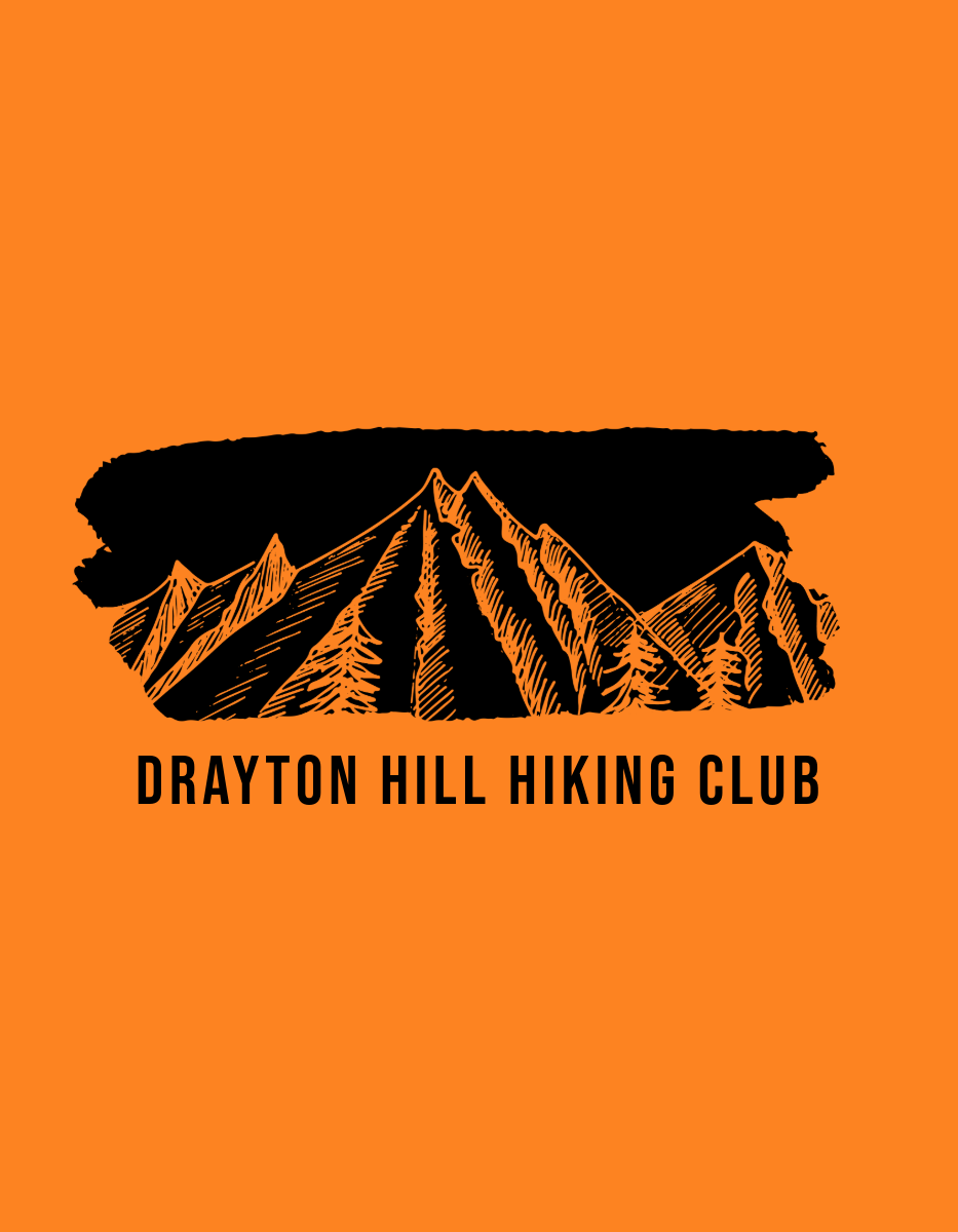 Orange & Black Mountain Sketch T-shirt Design