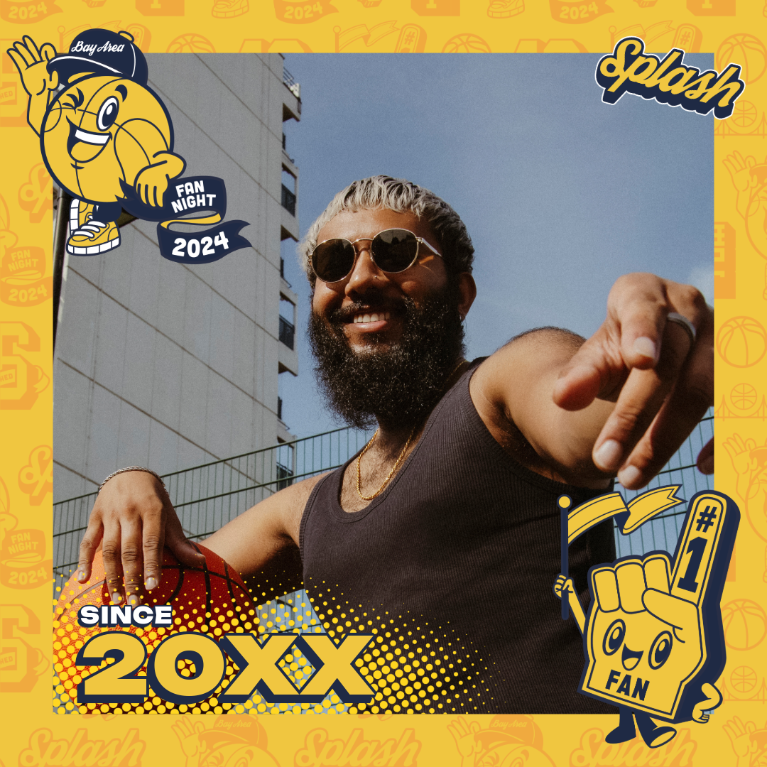 Yellow Golden State Warrior Photo Frame Instagram Post