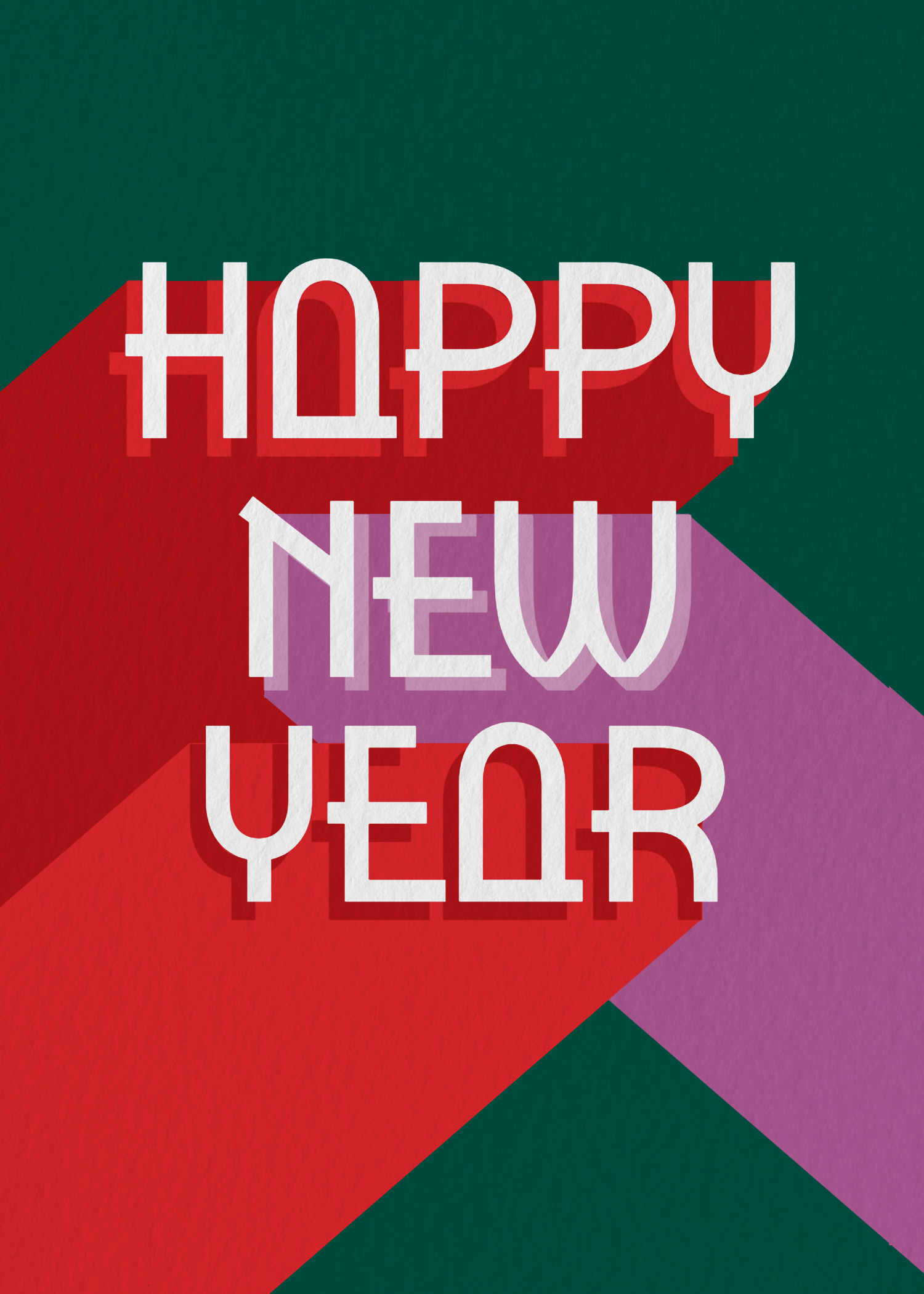 Red and Green New Year Card