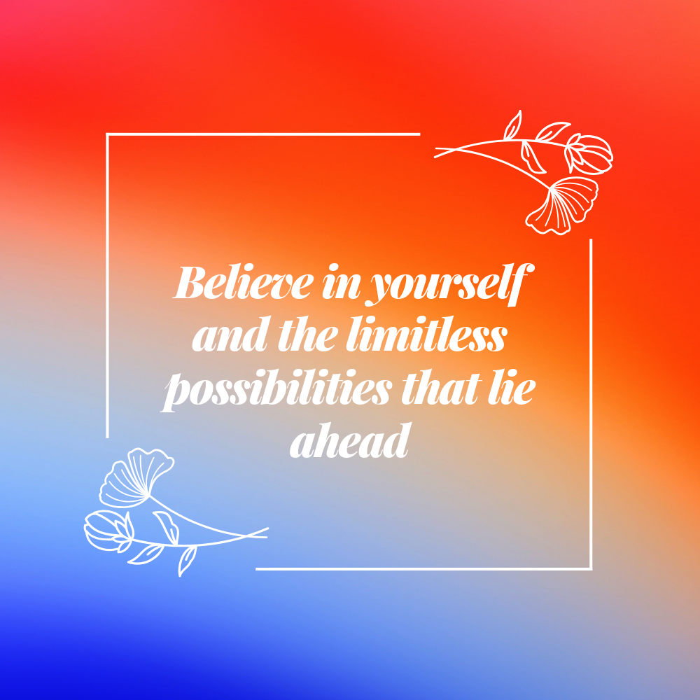 Multicoloured Positive Affirmation Pinterest Square