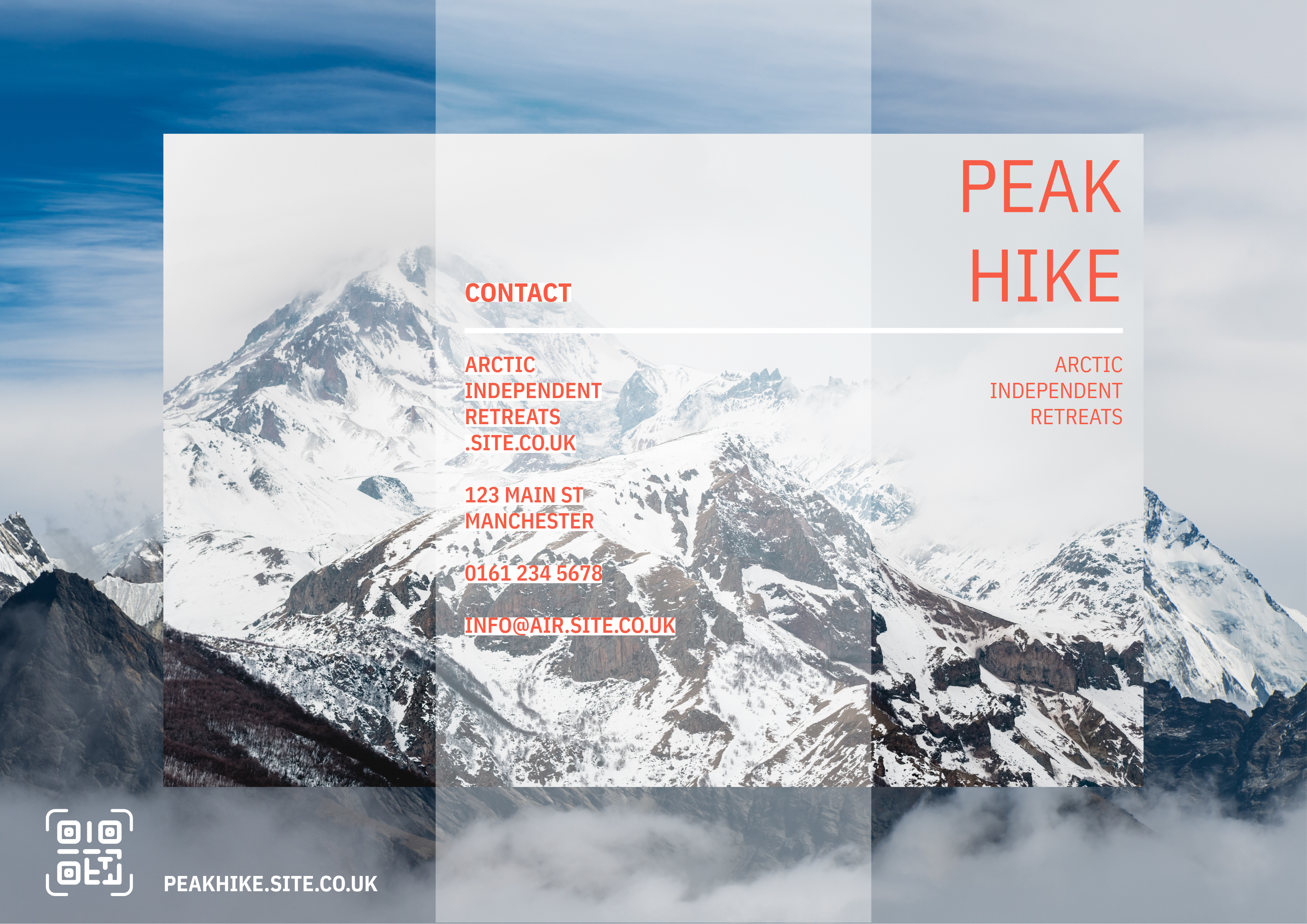 Blue and white and red Hospitality Travel Agencies and Independent Retreats Brochure