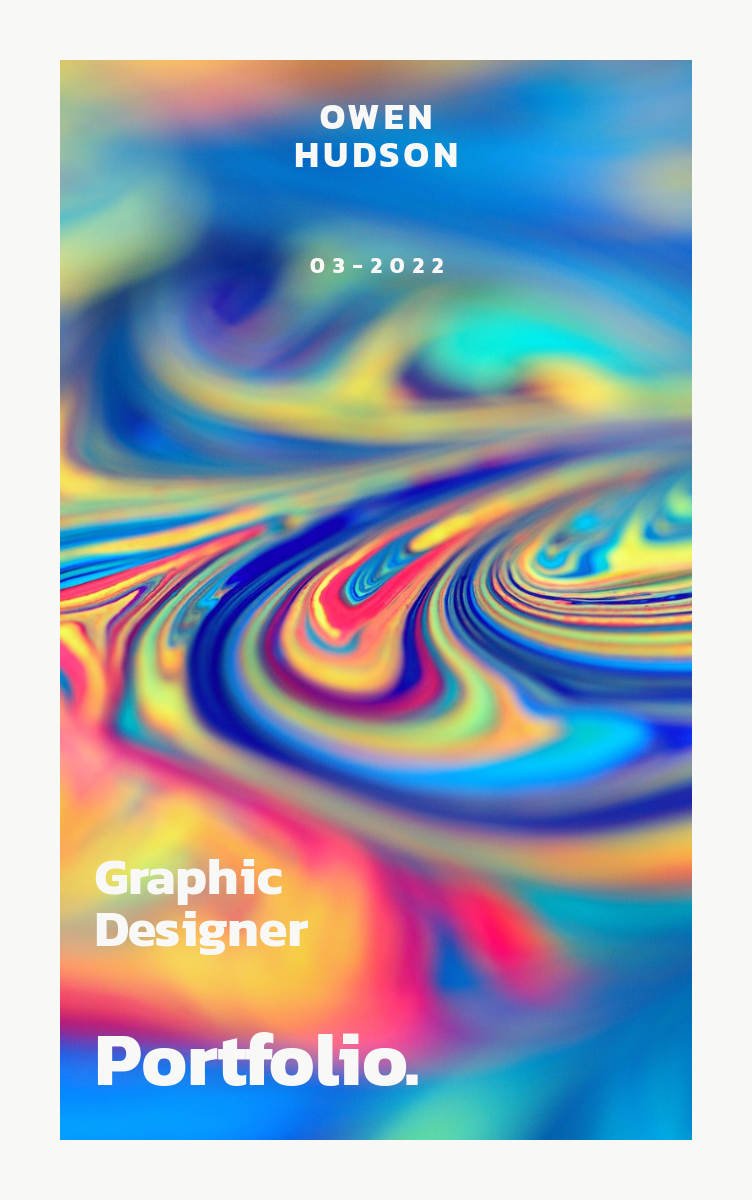 Multicoloured Background Graphic Design Portfolio Cover