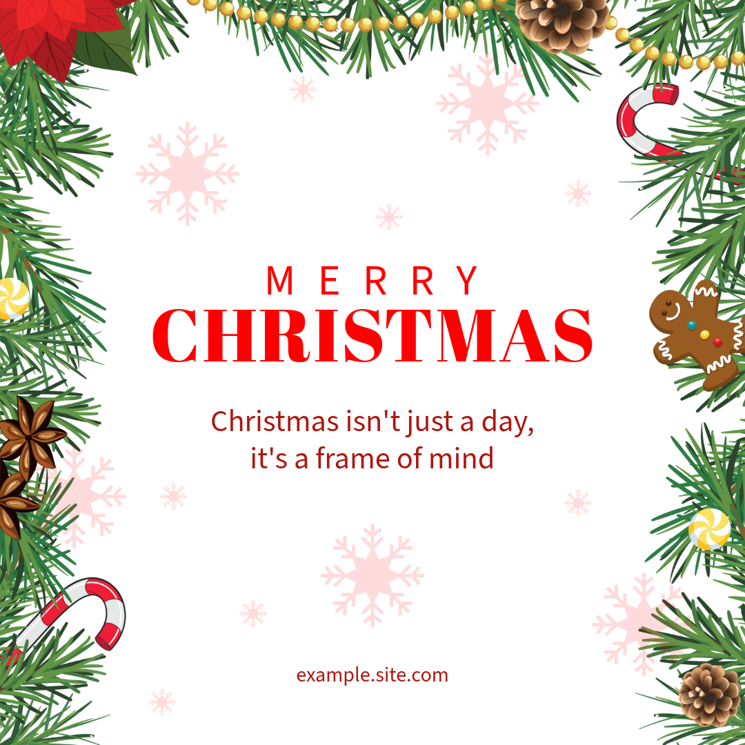 Red Green Christmas Instagram Square Post