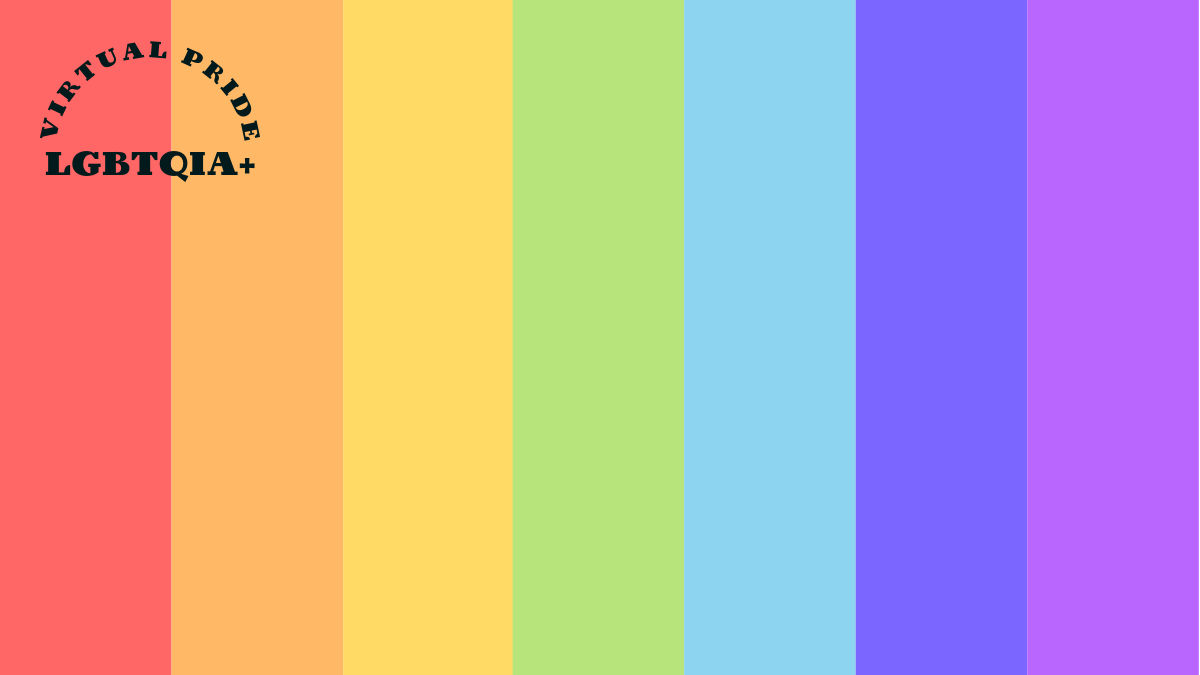 Rainbow LGBTQIA+ Virtual Pride Zoom Background