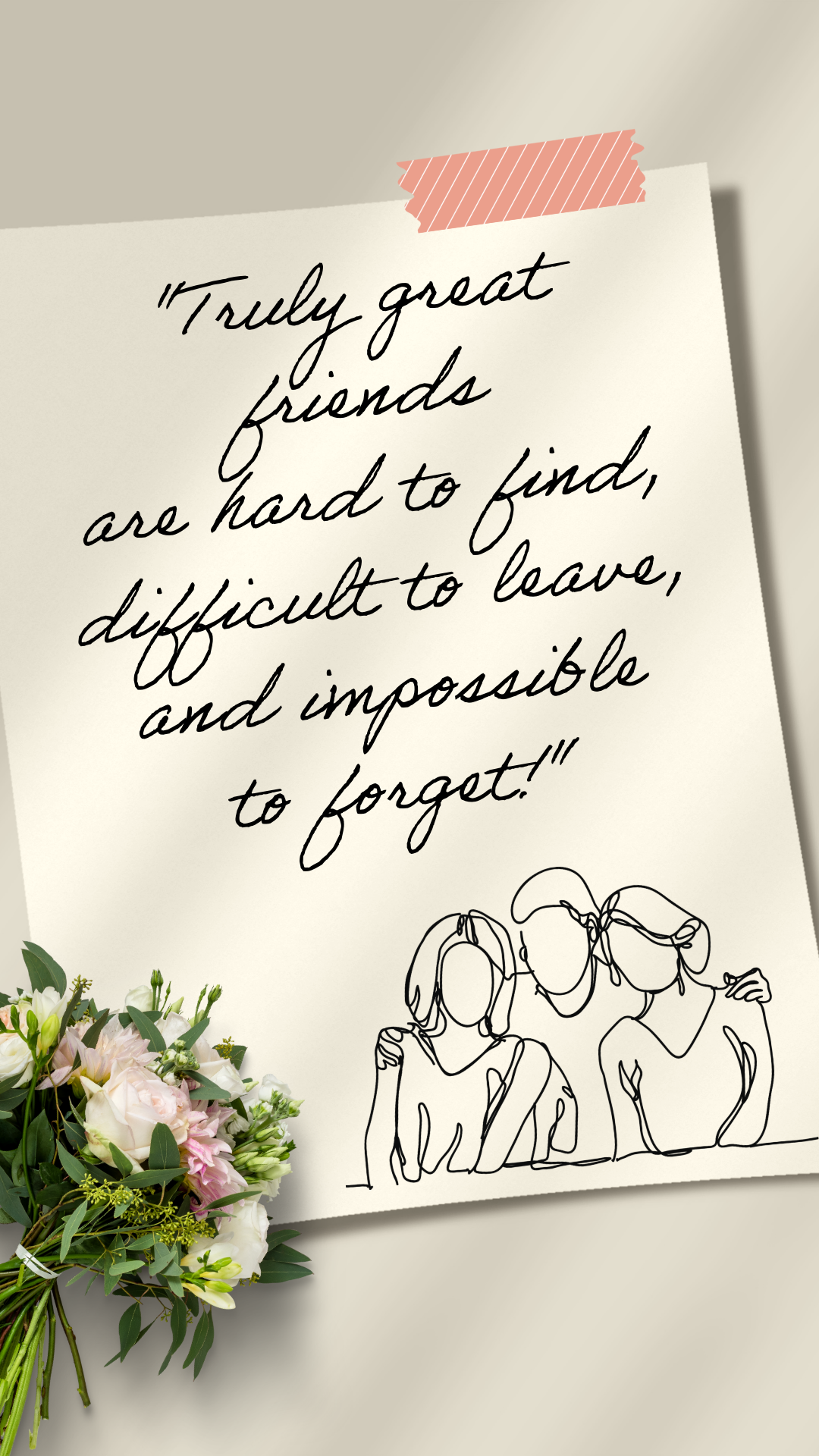 Cream Friendship Day Quote Story