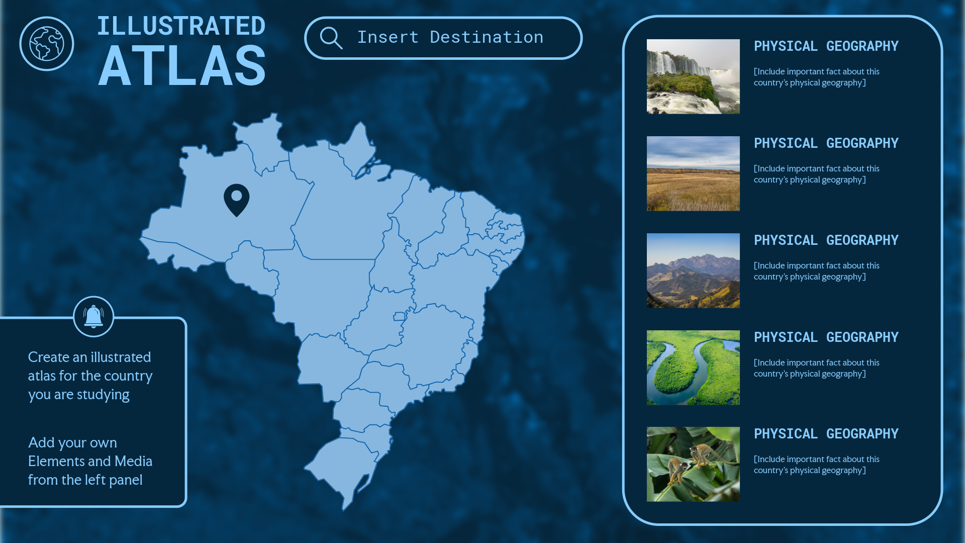 Blue Illustrated Atlas Infographic