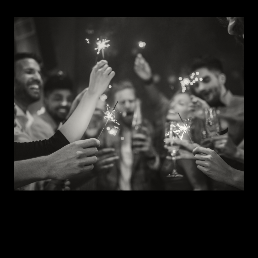 Black Save the Date Instagram Square Ad