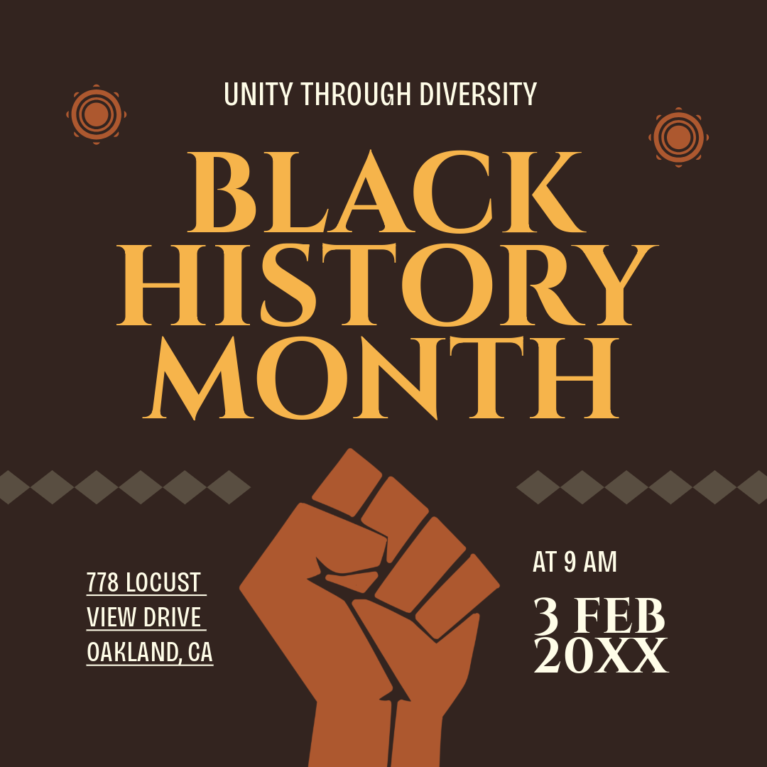 Brown Black History Month Facebook Post