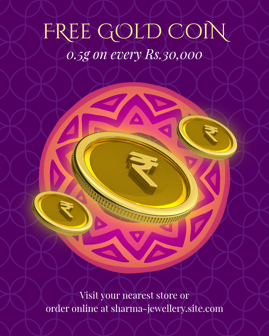 Purple and Pink Festive Jewellery Instagram Post