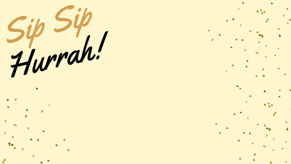 Gold Confetti Party Zoom Background