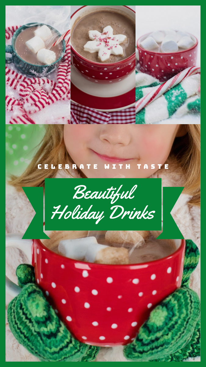 Red and Green Christmas Drink Recipe Instagram Story