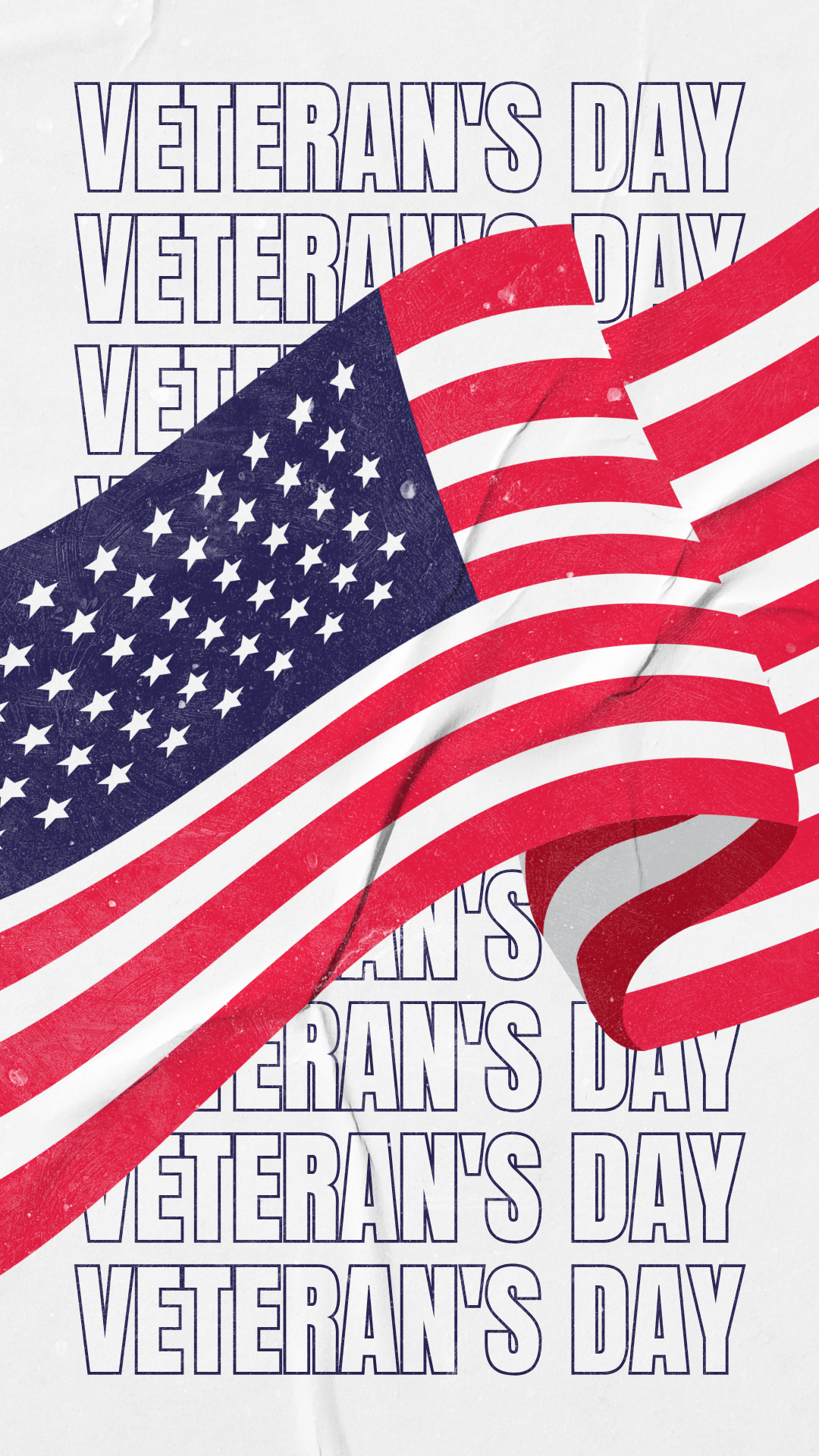 Veteran’s Day Event Promotion United States Flag Illustration Facebook Story