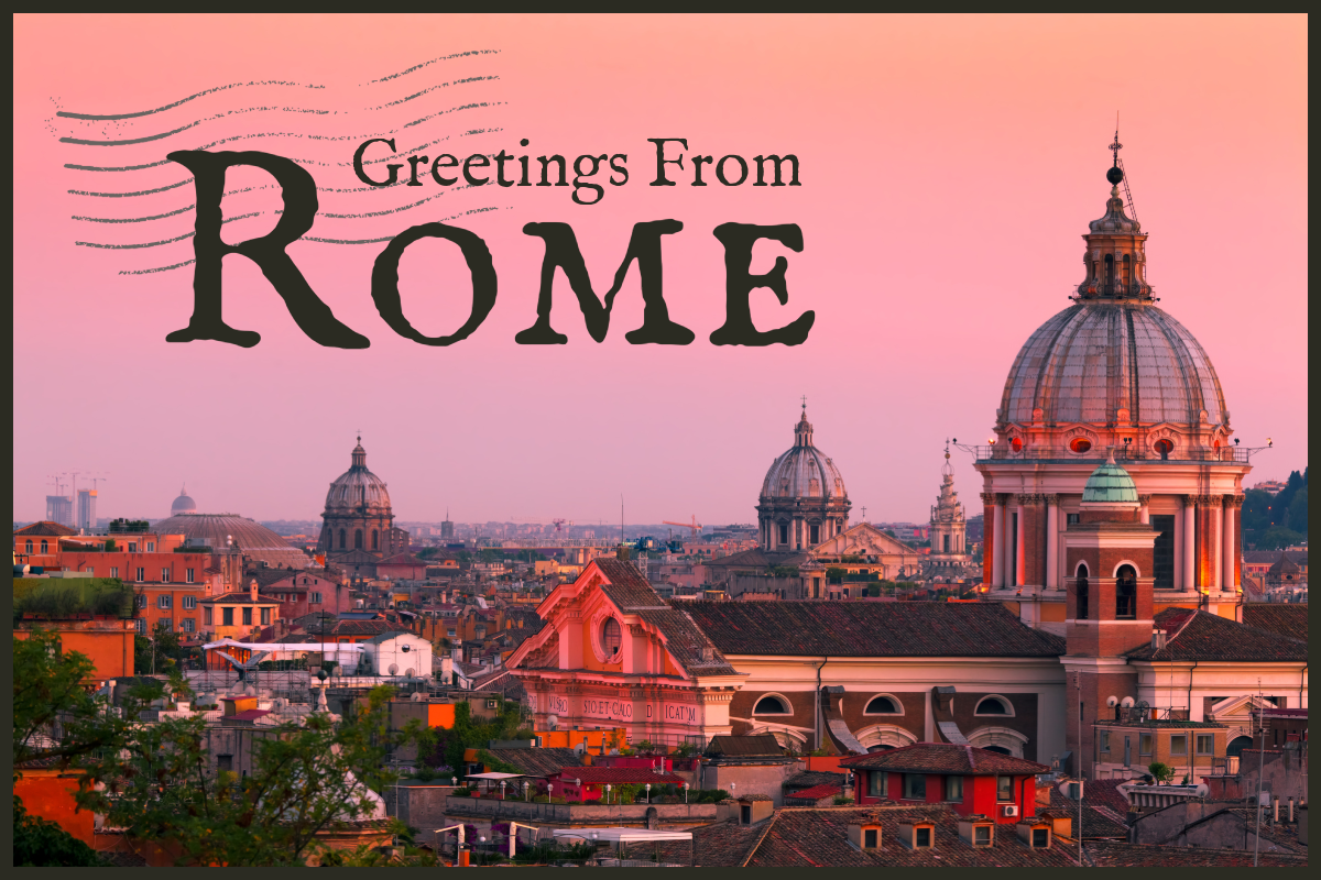 Pink Travel Postcard