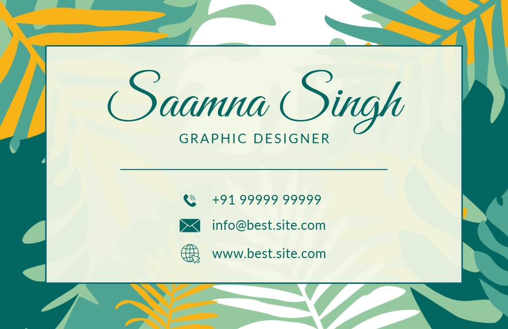 Green Graphic Designer Business Card