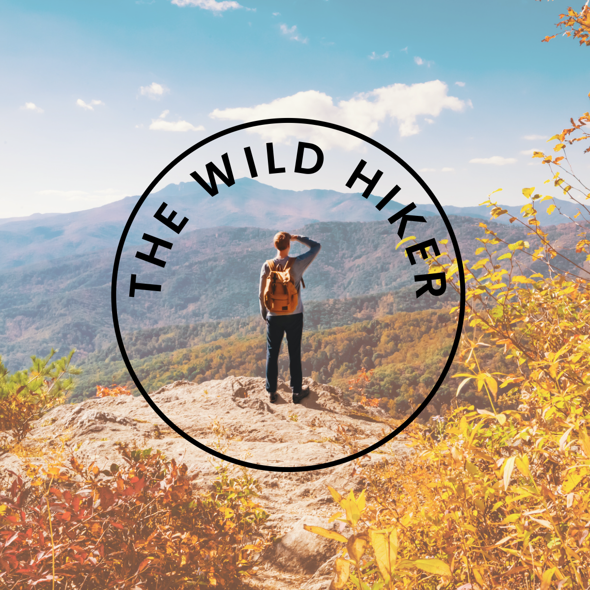 Black & Blue Nature Hiking YouTube Icon