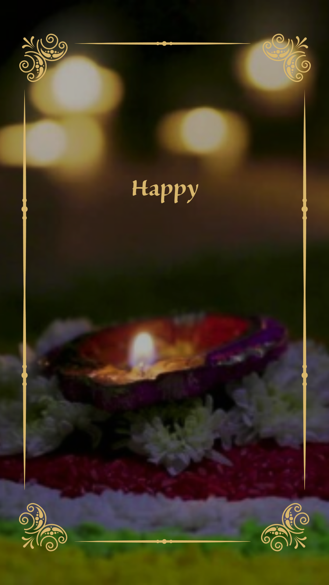 Gold Happy Diwali Instagram Reel