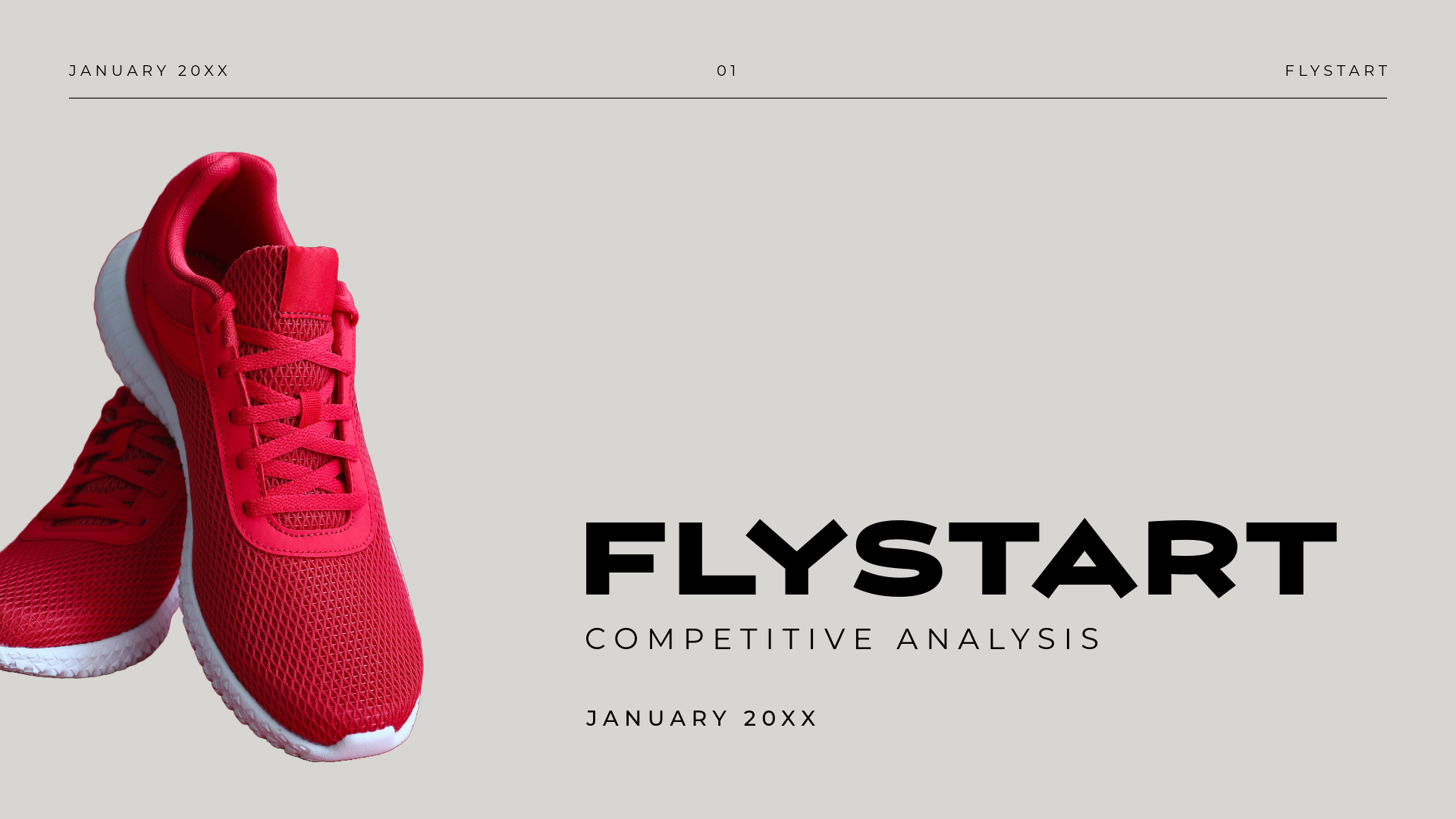 Beige and Black Sport Company Competitive Analysis Presentation