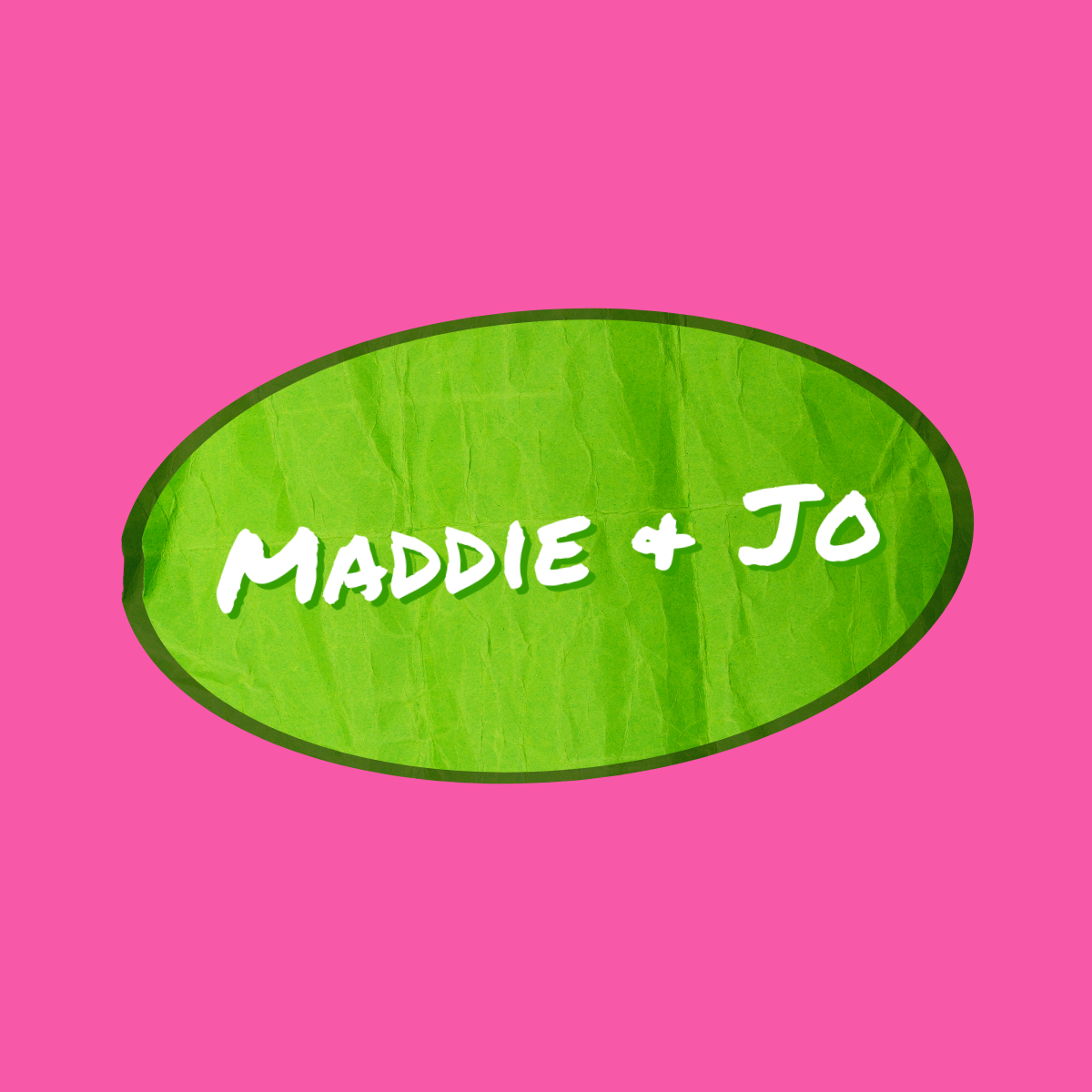 Bright Green And Pink Sticker Product Logo