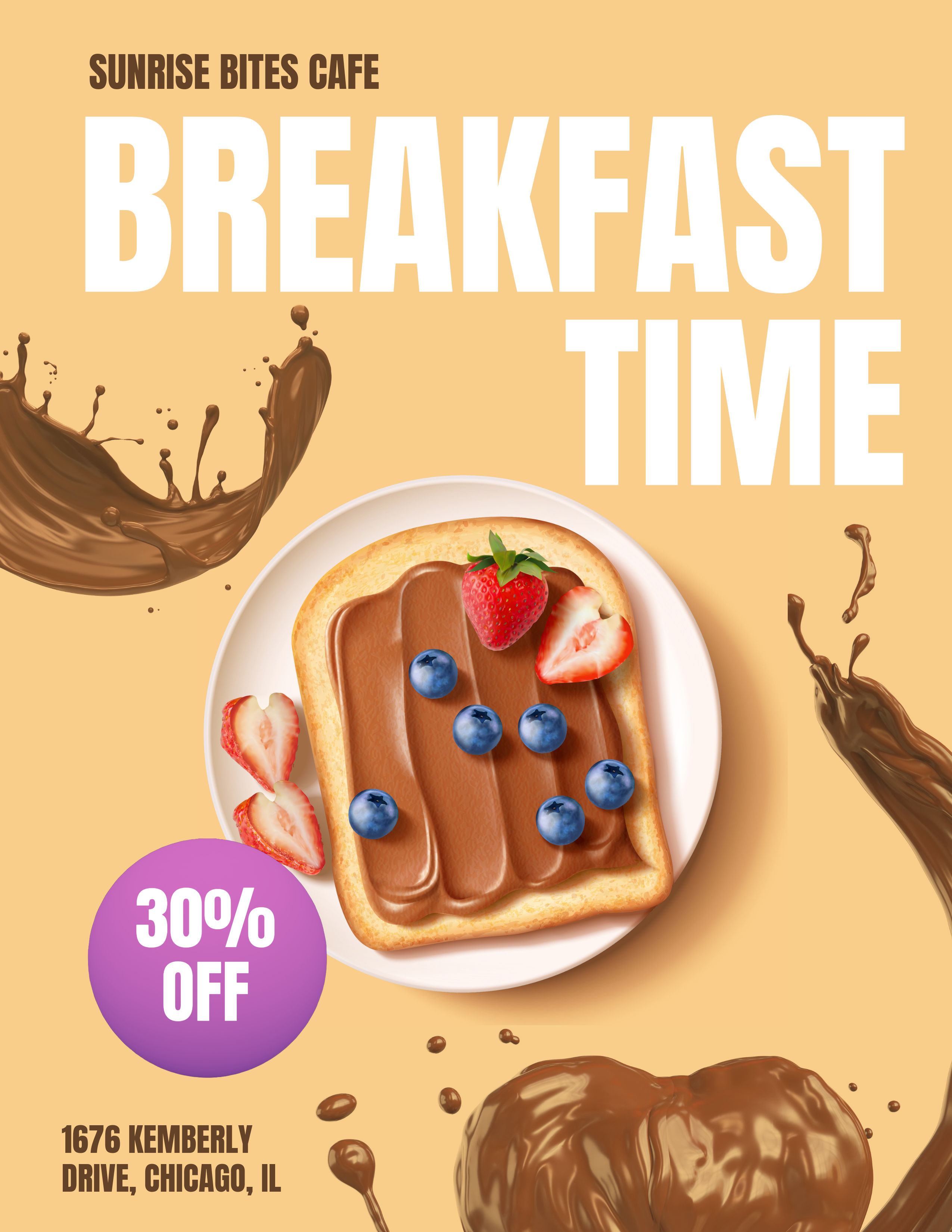 Brown Food Flyer