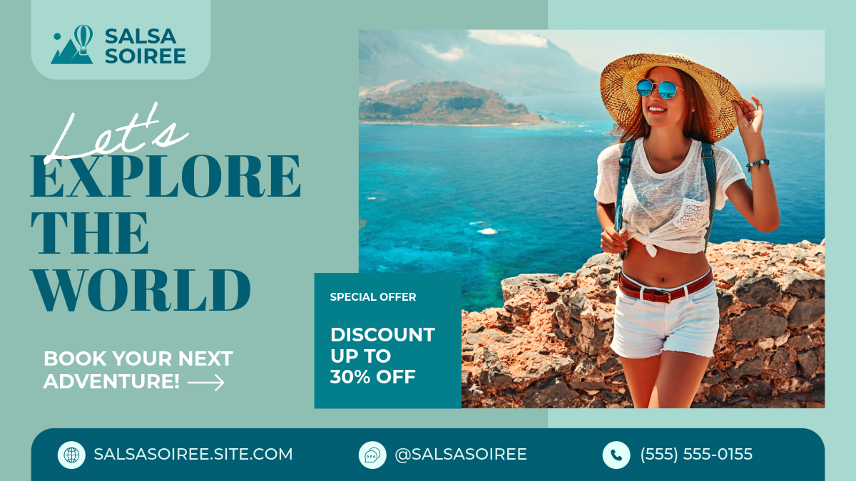 Cyan Blue Green Natural Materials Let's Explore The World Twitter Post