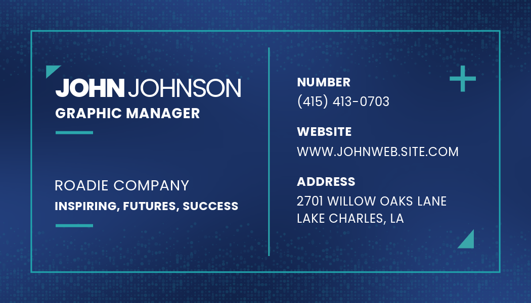 Blue And White Media Company Business Card