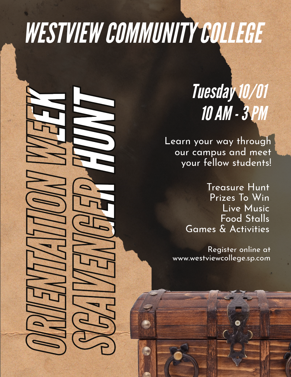 Brown Treasure Scavenger Hunt Flyer