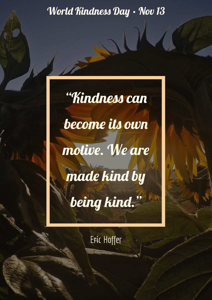 Sunflower Field World Kindness Day Flyer