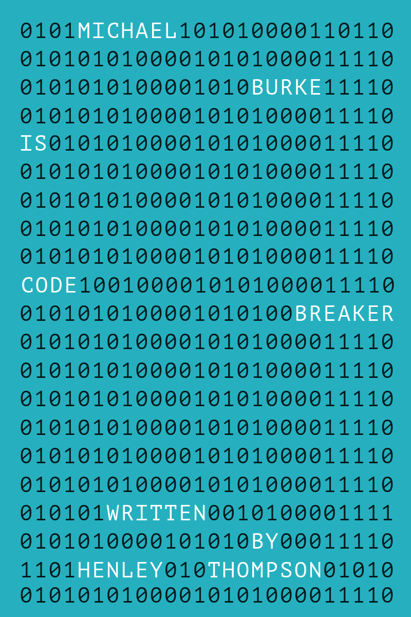 Blue Modern Number Code Kindle Book Cover