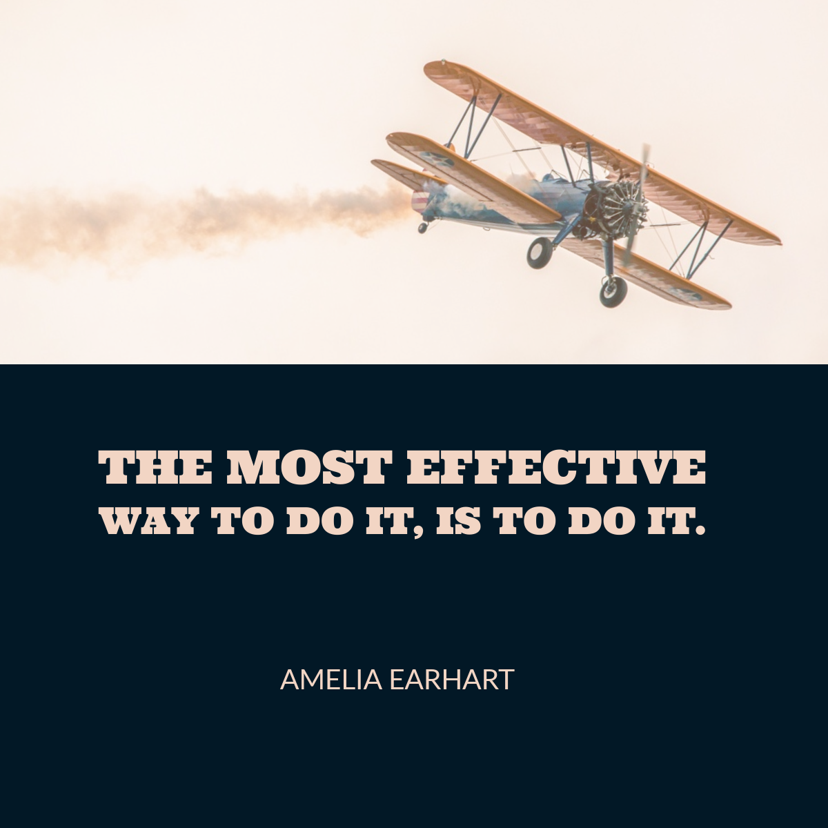 Airplane and Motivational Quote Square Instagram Square