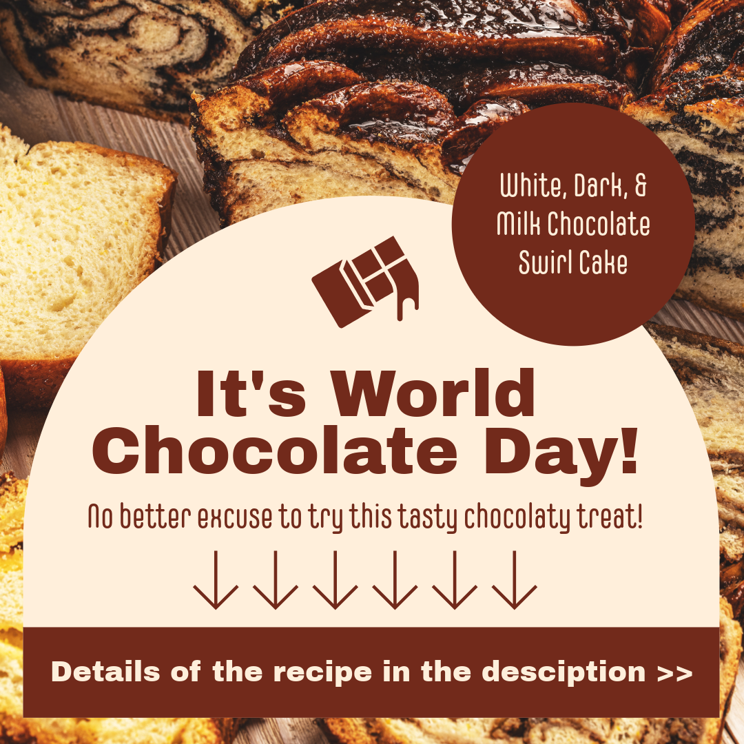 Brown and Beige Chocolate Cake Facebook Post