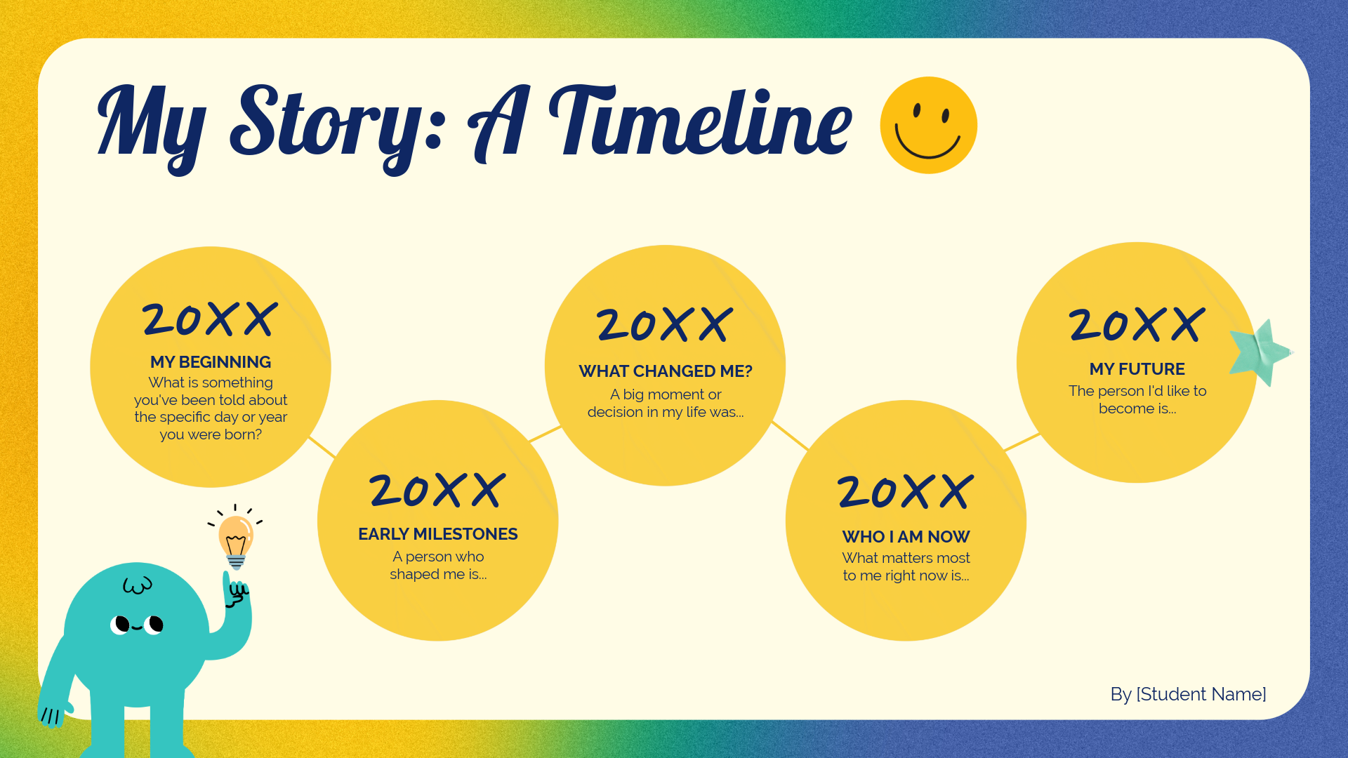 Multicolored Gradient My Story Infographic