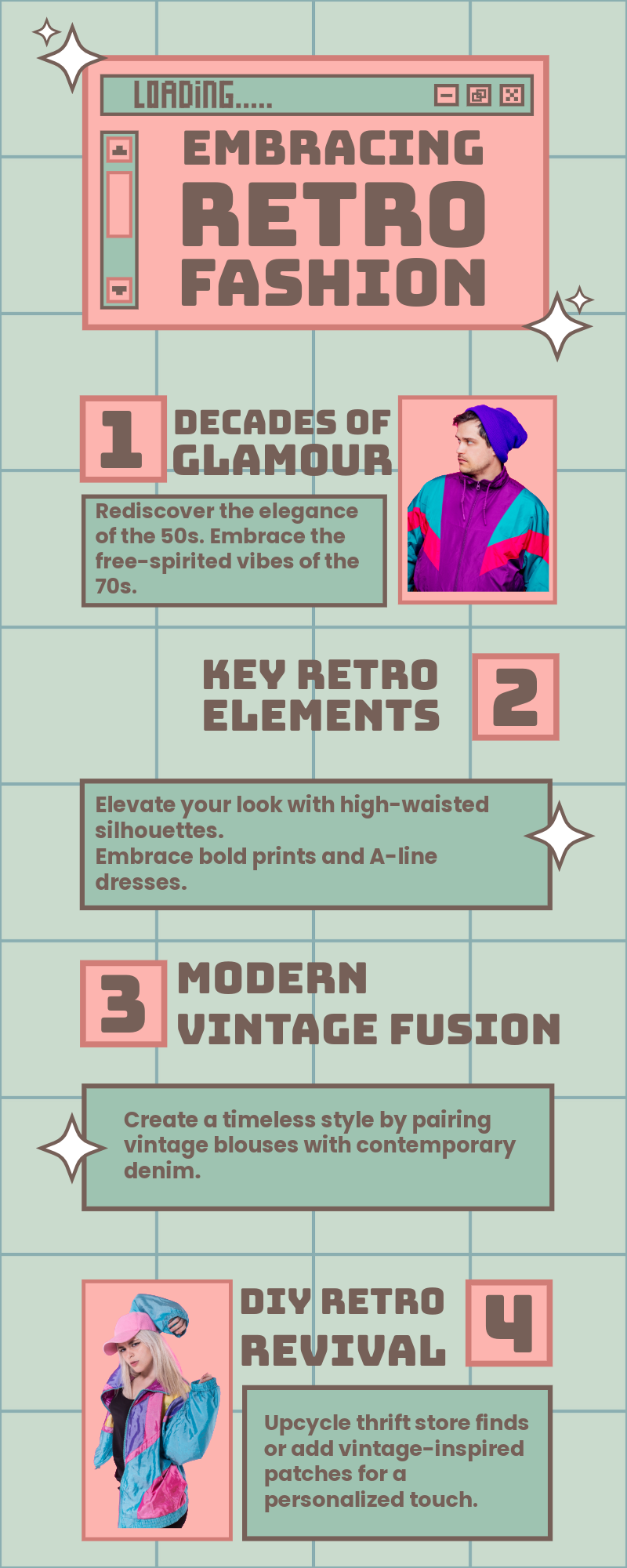 Green and Pink Fashion Infographic