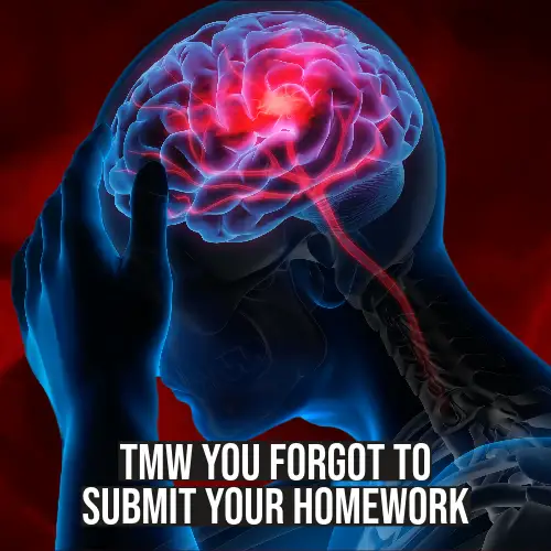 Blue and Red Headache Brain Meme