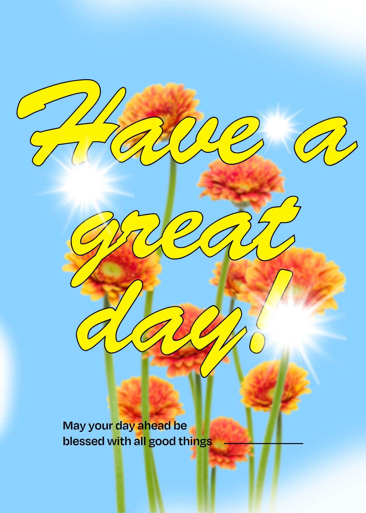 Blue and Yellow Greeting Card