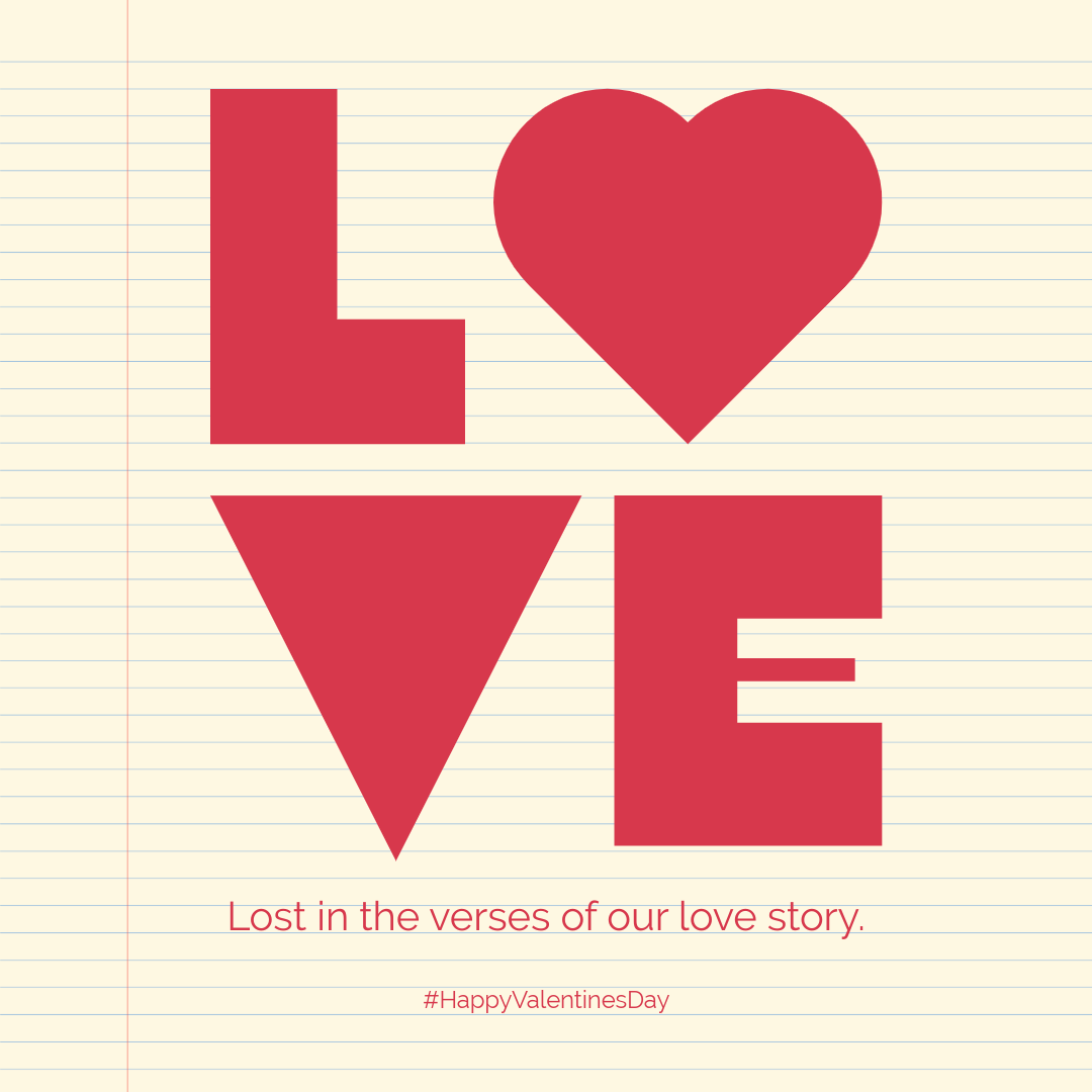 Red Valentine's Day Facebook Post