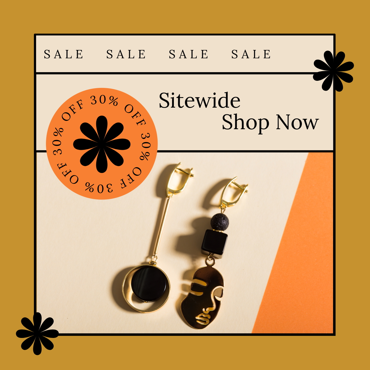 Orange & Beige Sale Facebook Ad