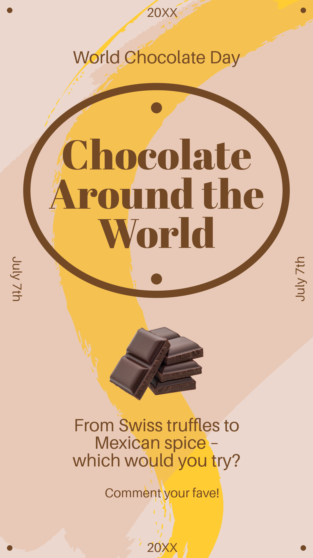 Brown World Chocolate Day Instagram Story