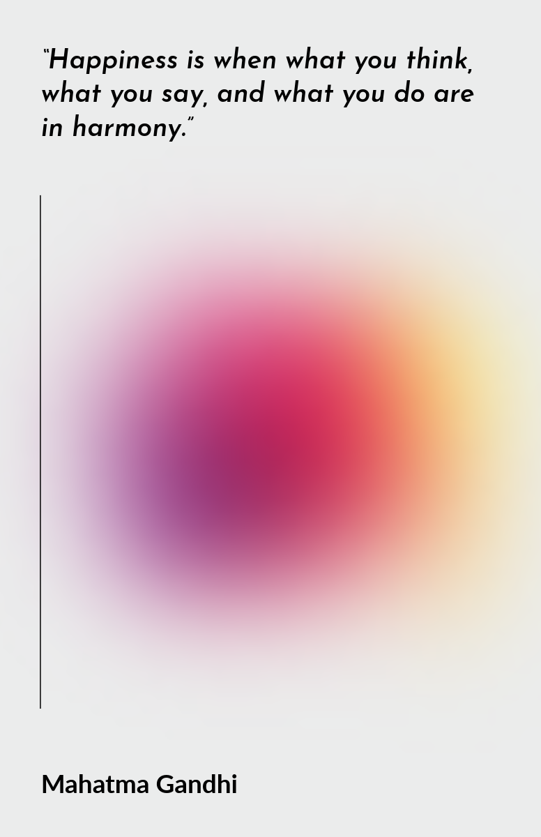 Gray Colorful Gradient Focus Quote Poster