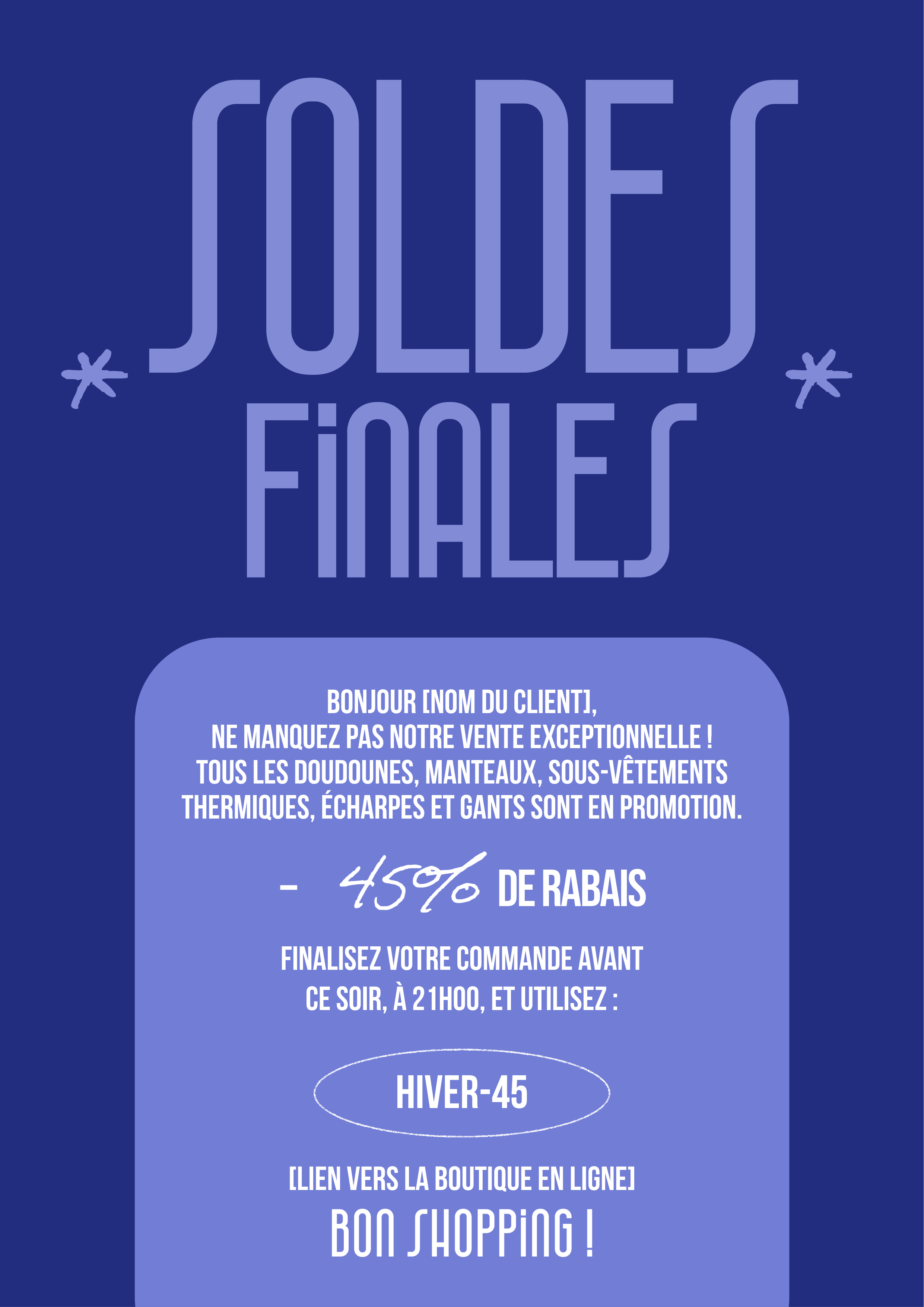 Blue Final Sale Newsletter