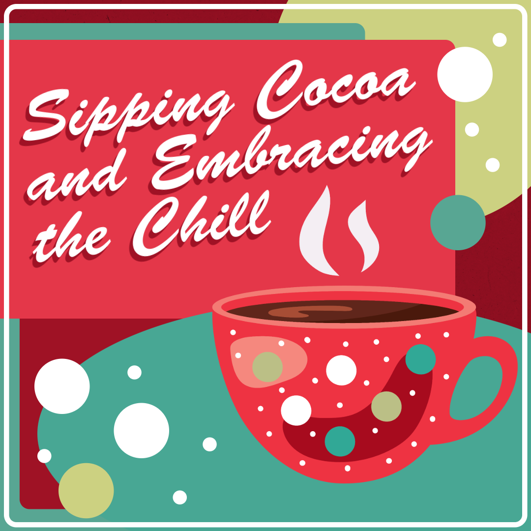 Red and Turquoise Winter time Instagram Post