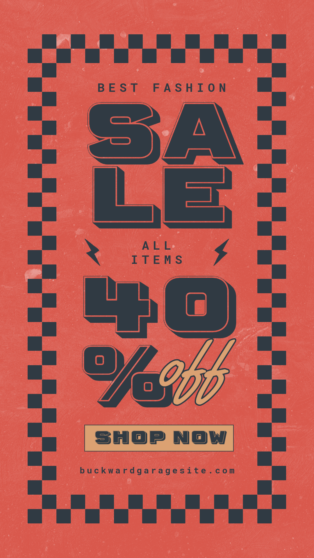 Red & Black Classic Fashion Sale Instagram Story Ad