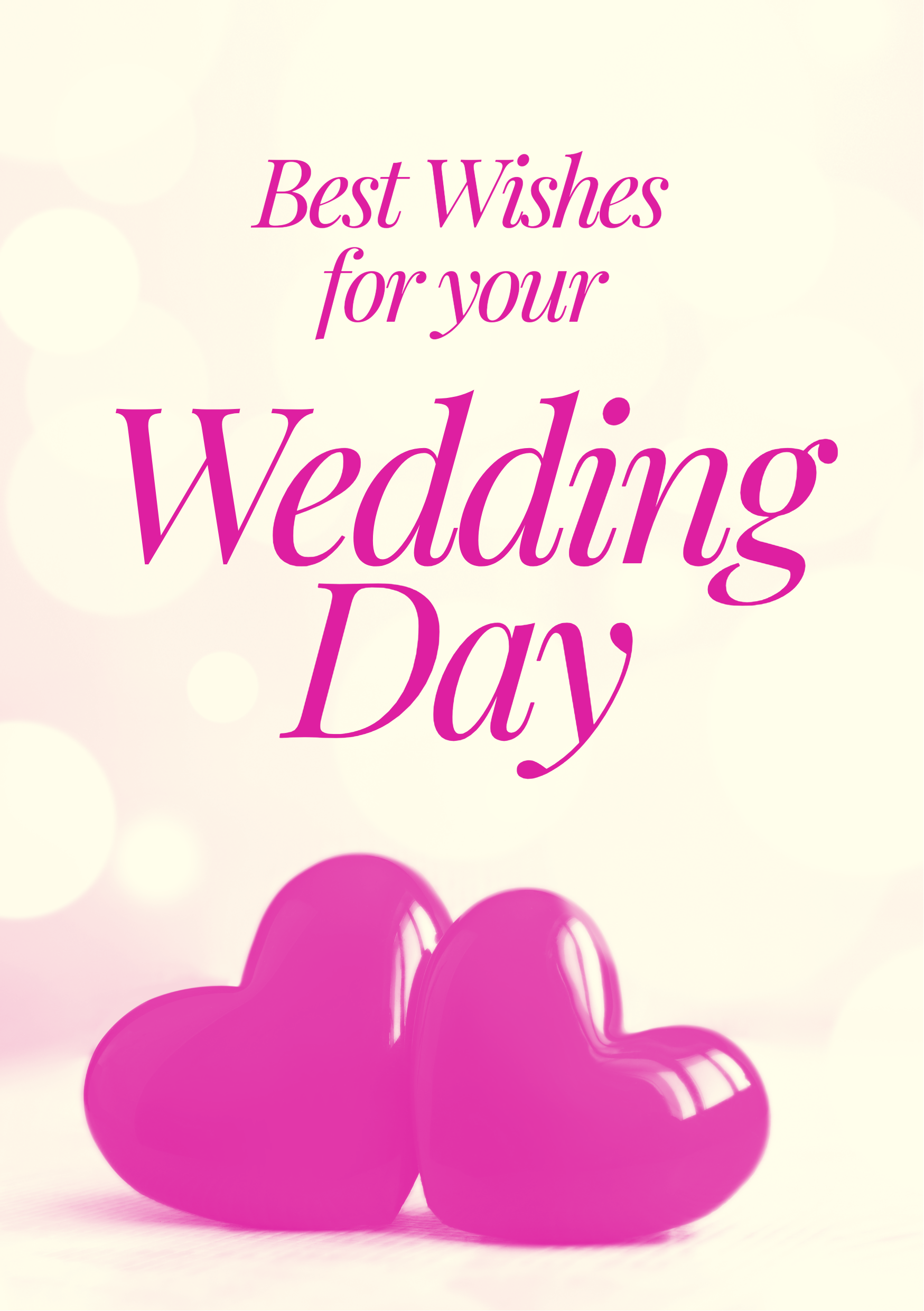 Yellow Pink Wedding Congratulations Business Greeting Card