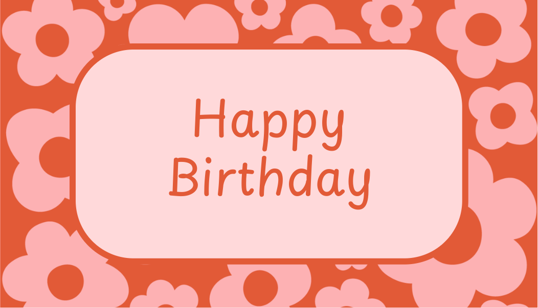 Pink Happy Birthday Gift Cards