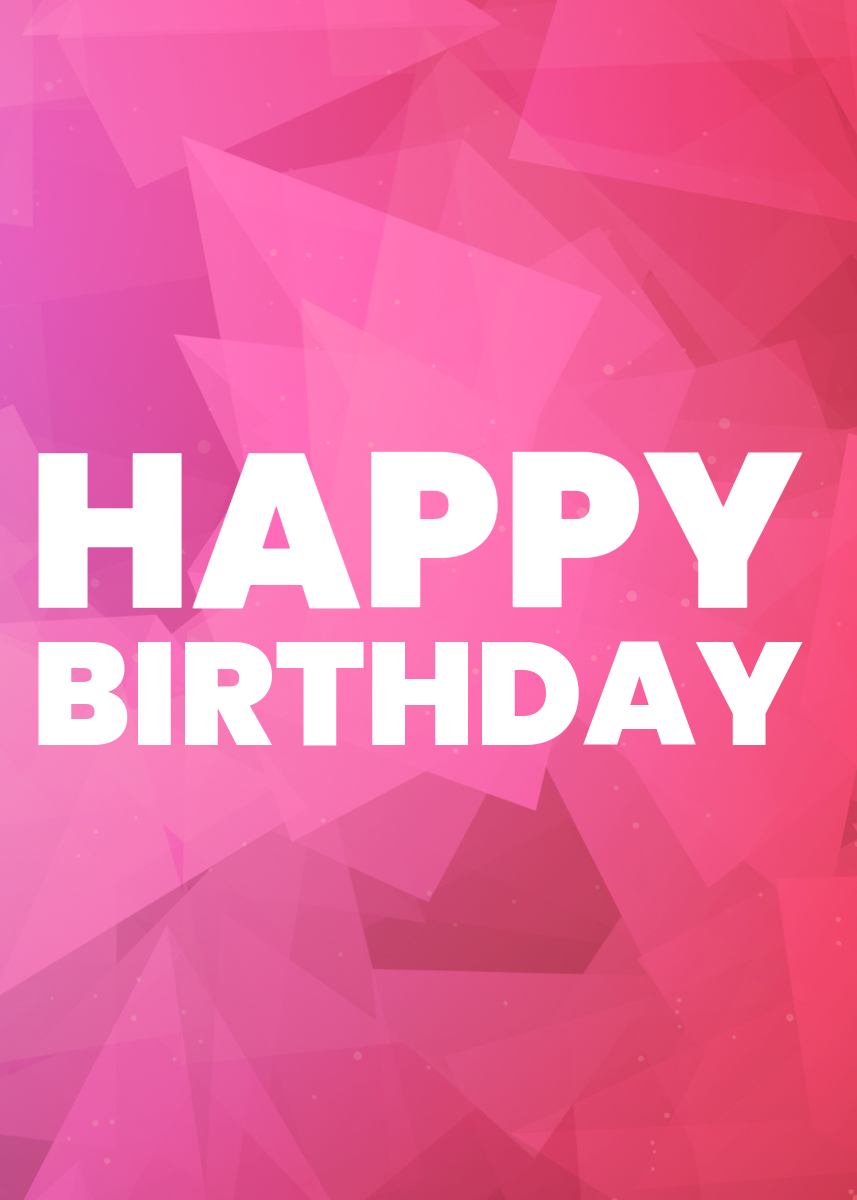 Pink Background Birthday Greeting Card
