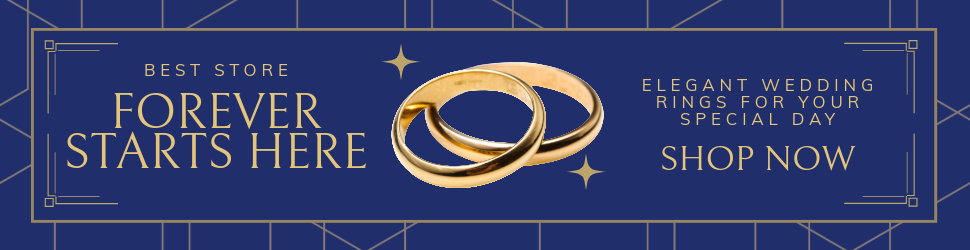 Blue & Gold Jewelry Promotion Billboard Ad