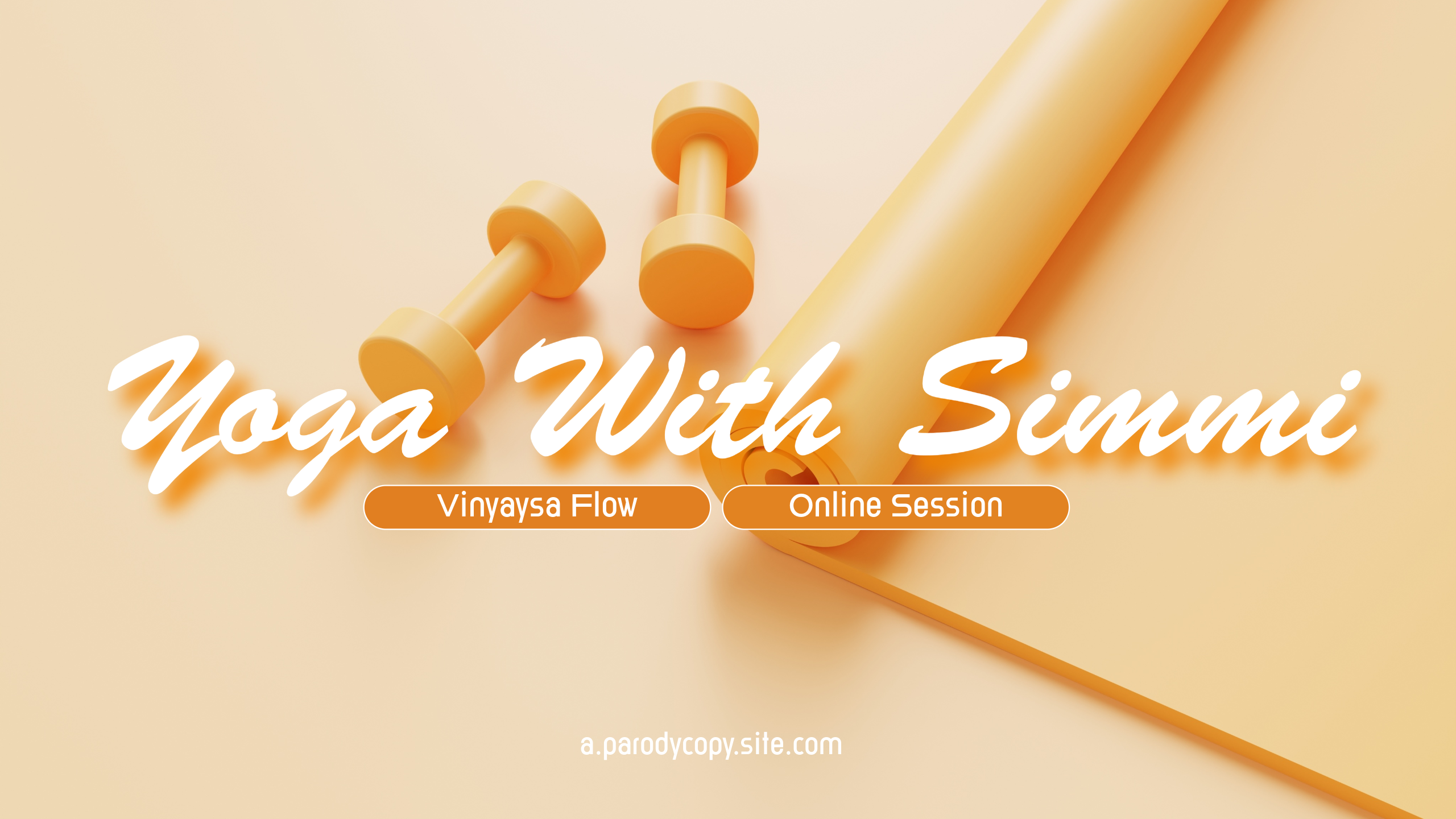 Orange and White Yoga SessionYoutube Banner