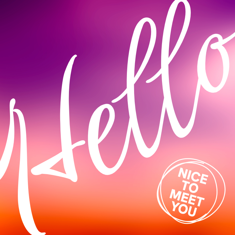 Colorful Cursive Typographic Influencer Business Card