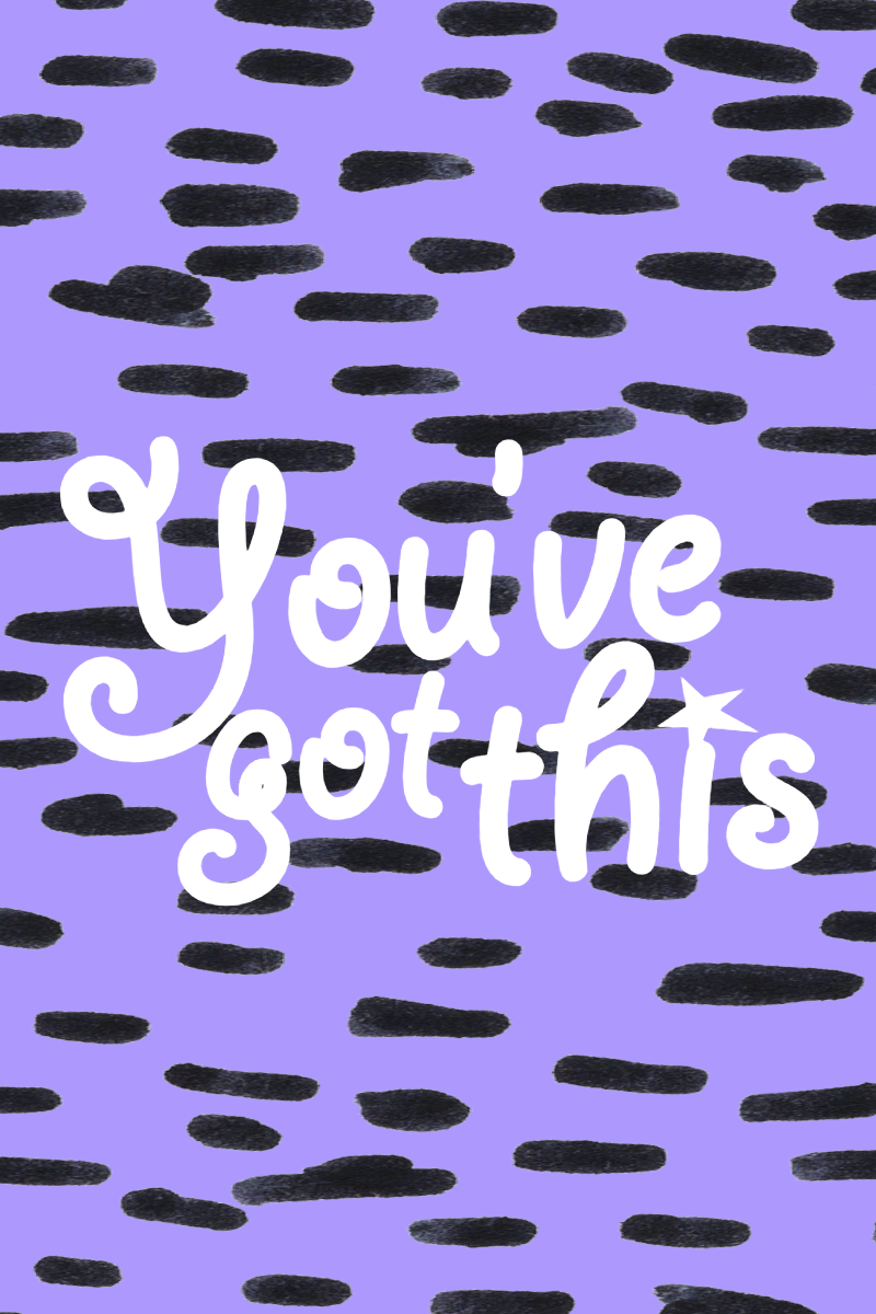 Purple Black & White Funky Graphic International Women's Day Pinterest Post Set